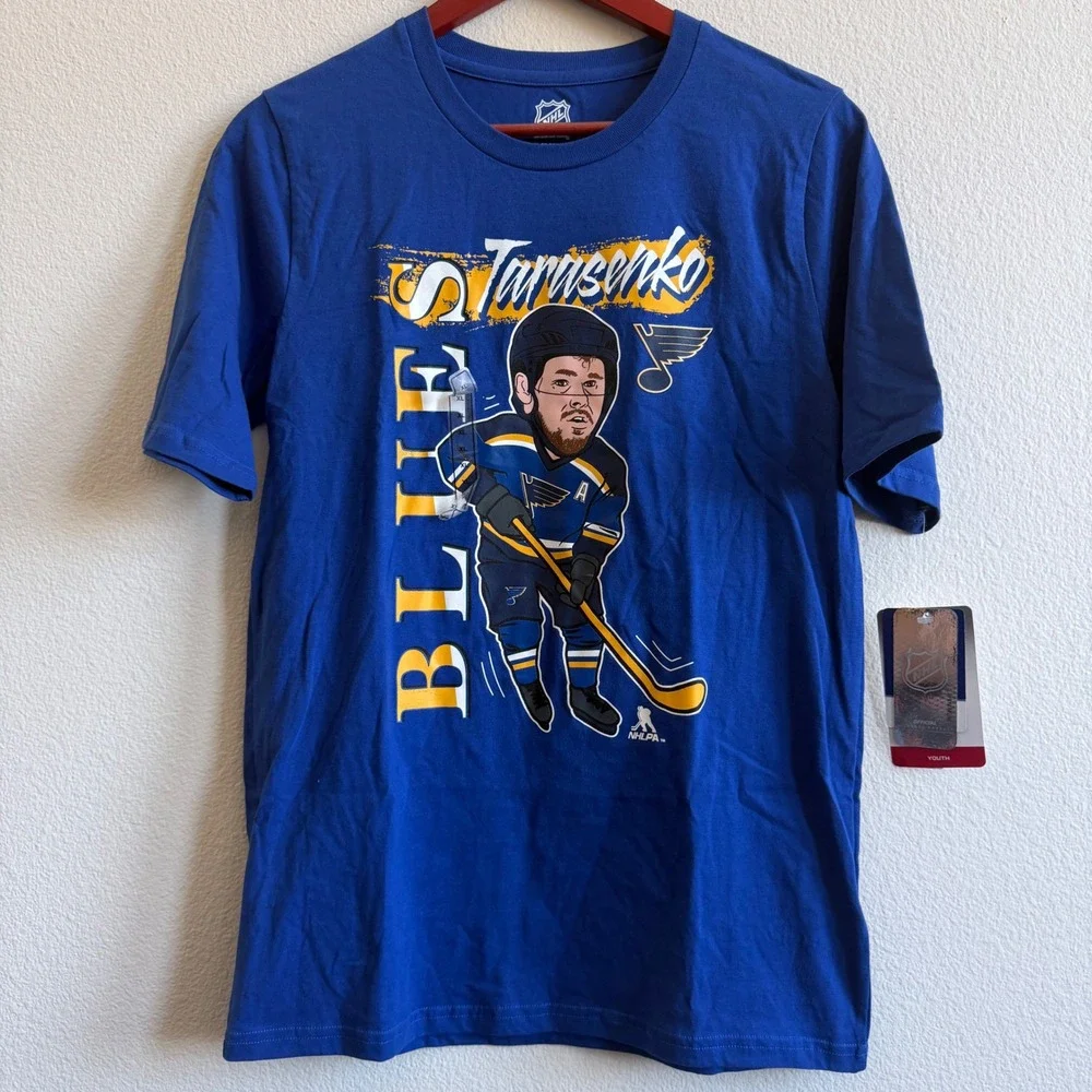 NHL St. Louis Blues Vladimir Tarasenko Youth XL Blue Graphic T-Shirt NWT